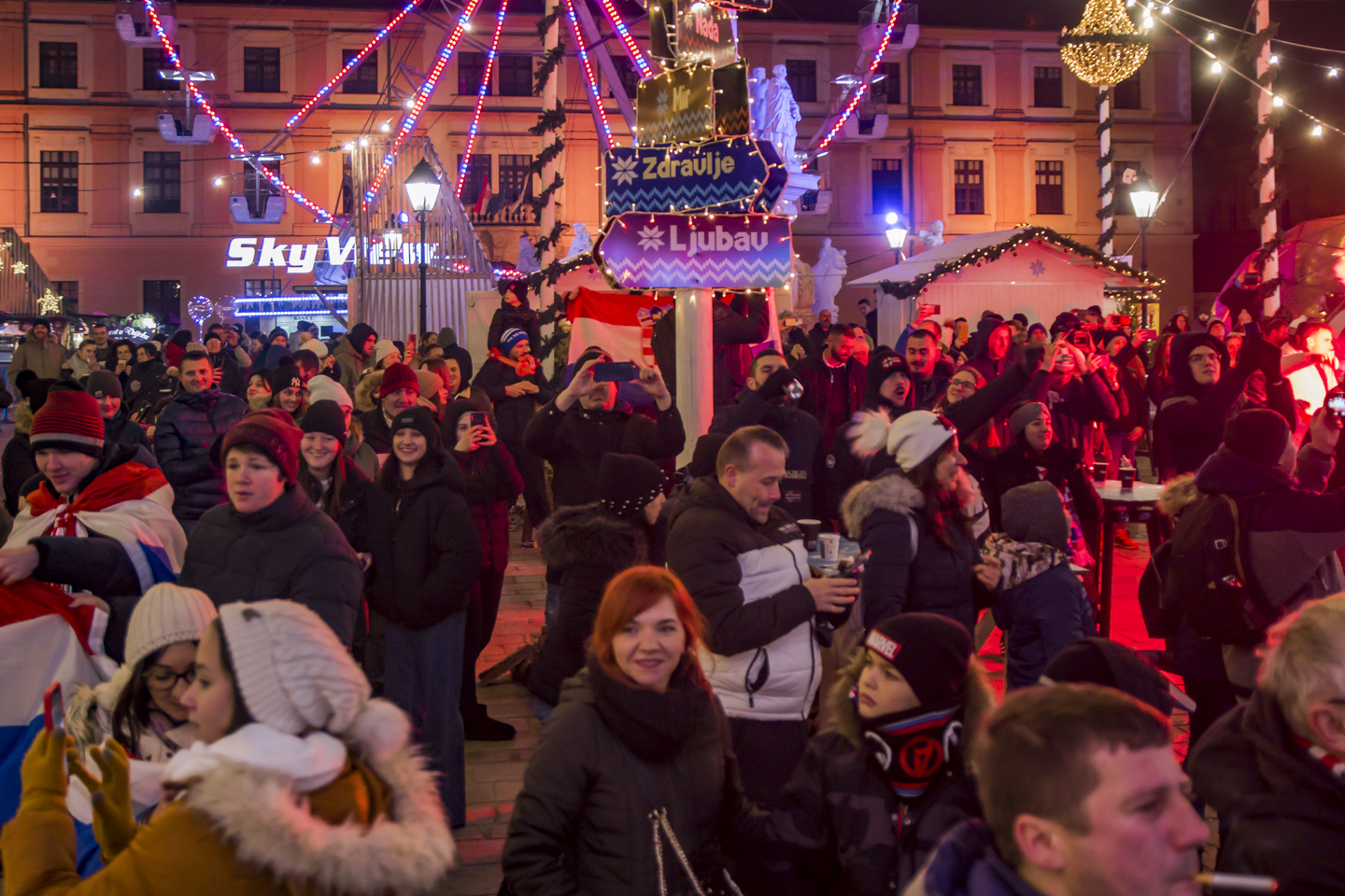 Slavlje nakon pobjede Hrvatske