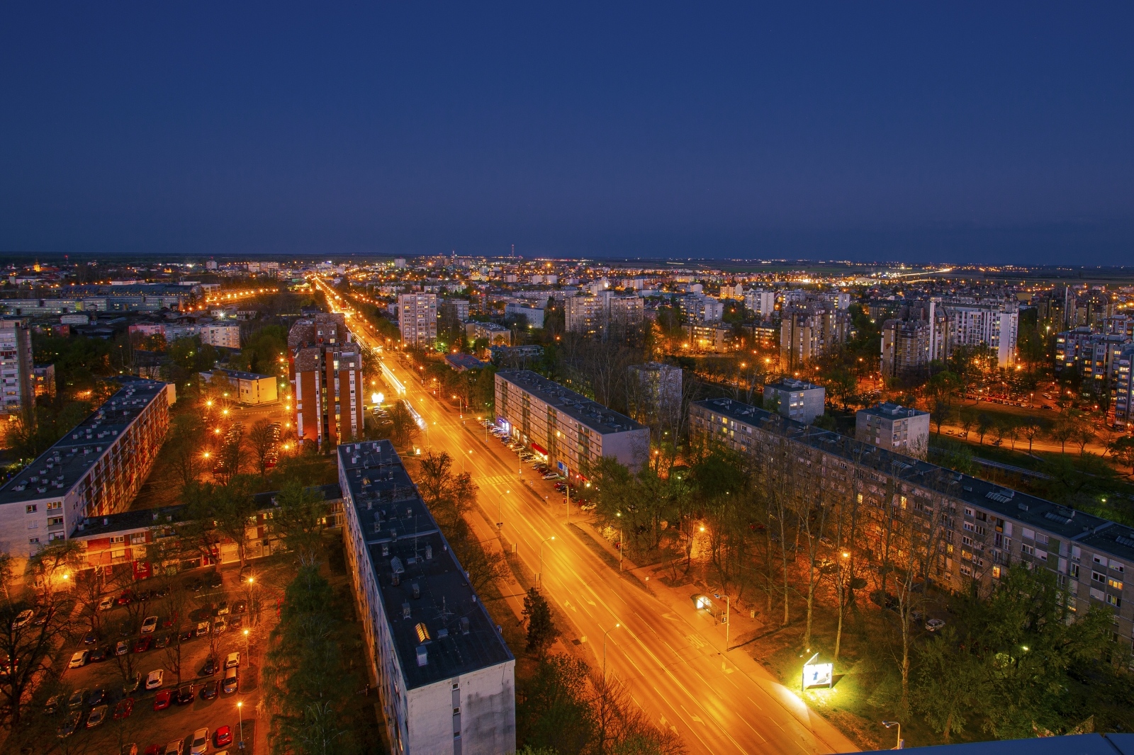 Panorama Osijeka u večernjim satima
