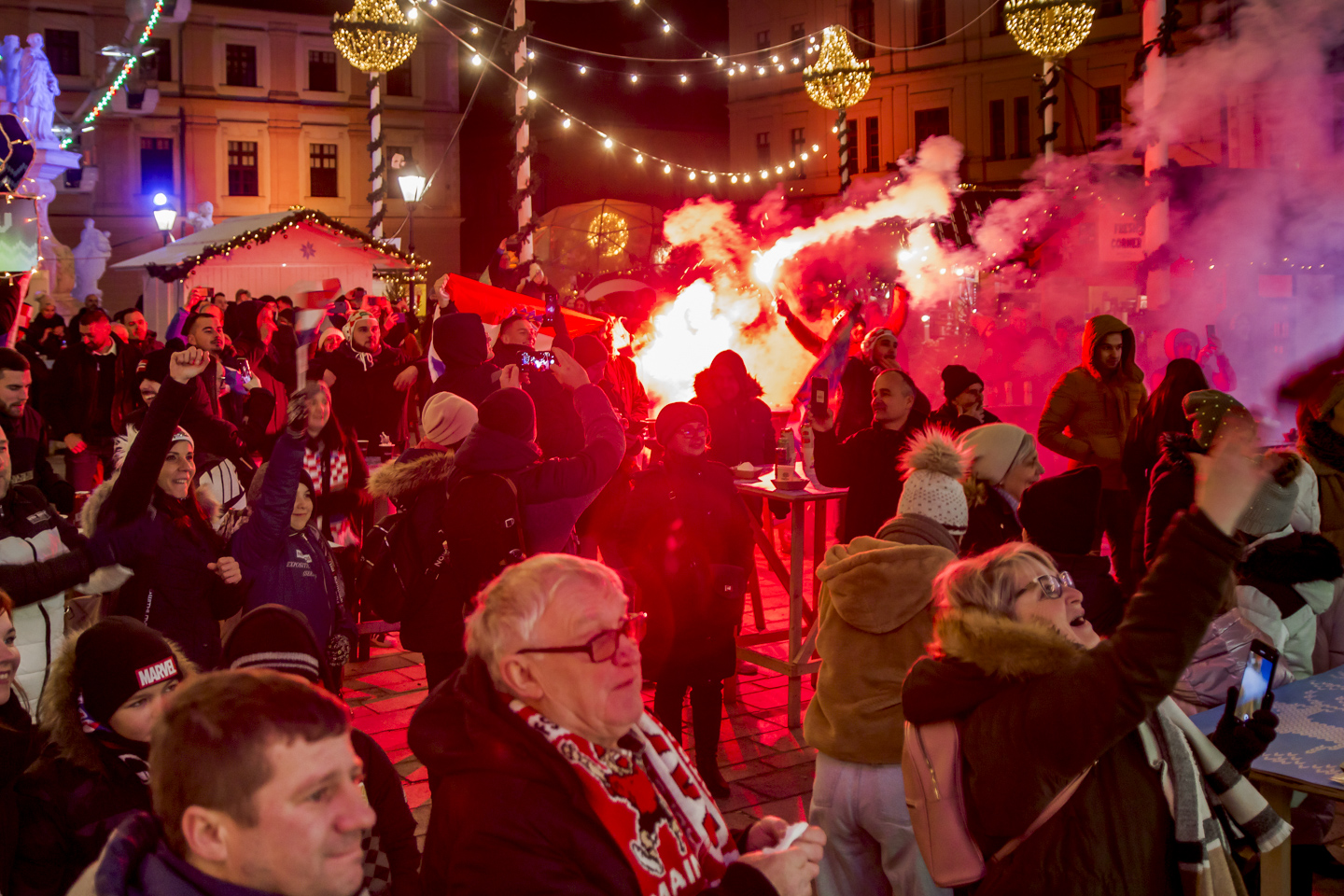 Slavlje nakon pobjede Hrvatske