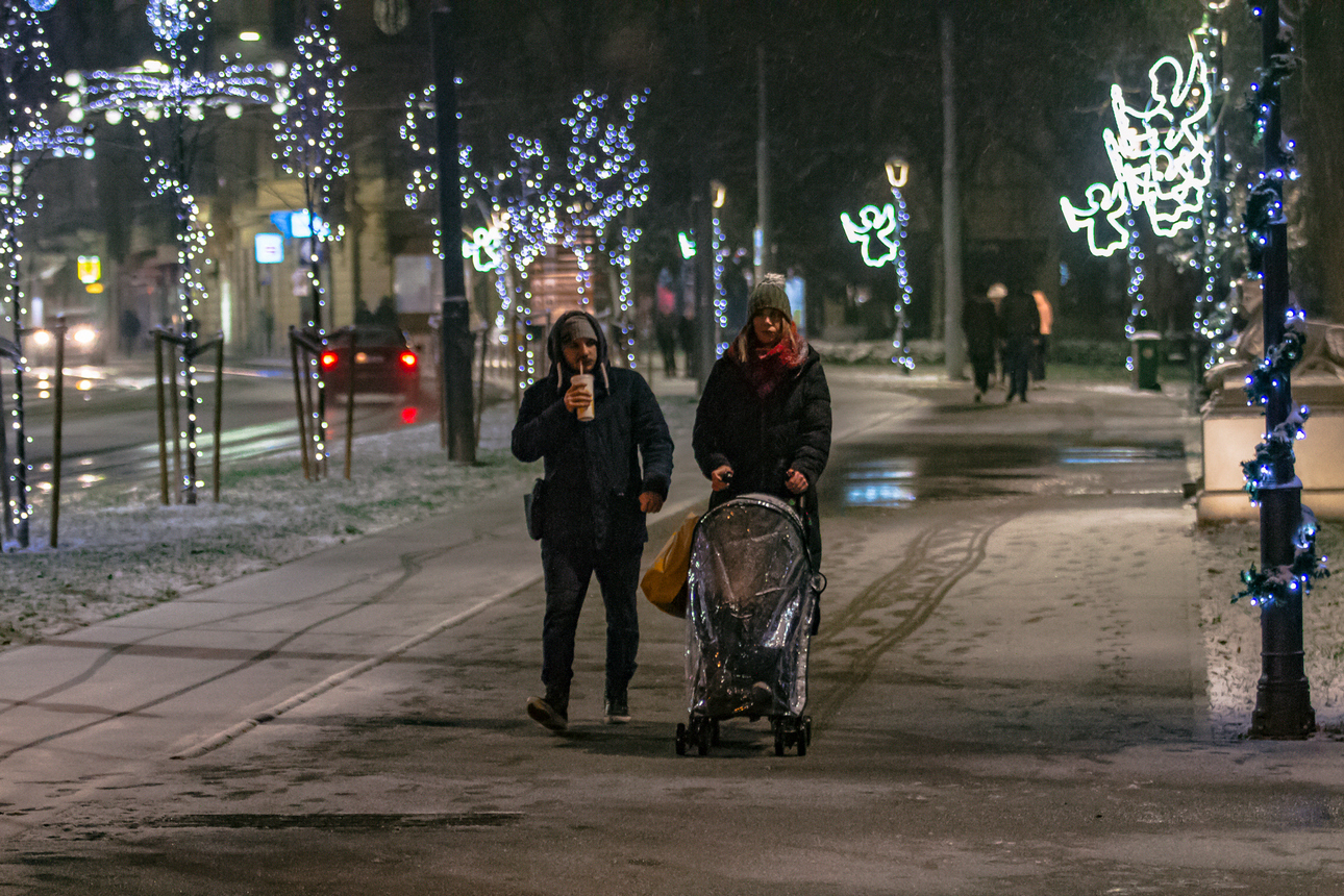Prvi snijeg zabijelio Osijek Prvi snijeg zabijelio Osijek
