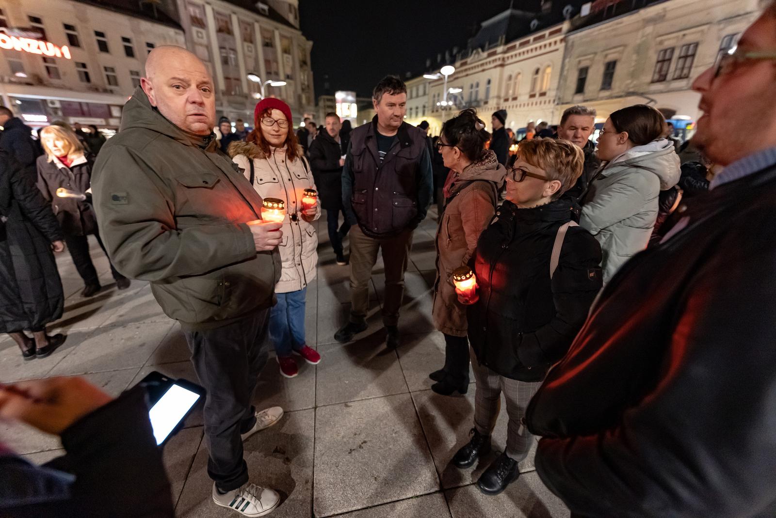 Prosvjed protiv korona mjera u Osijeku