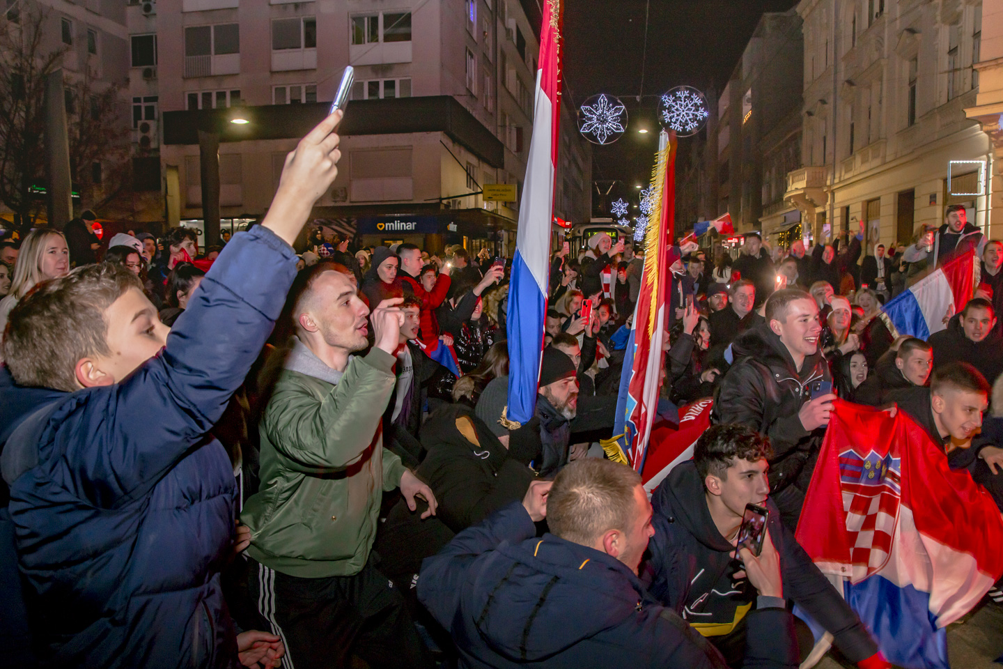 Slavlje nakon pobjede Hrvatske