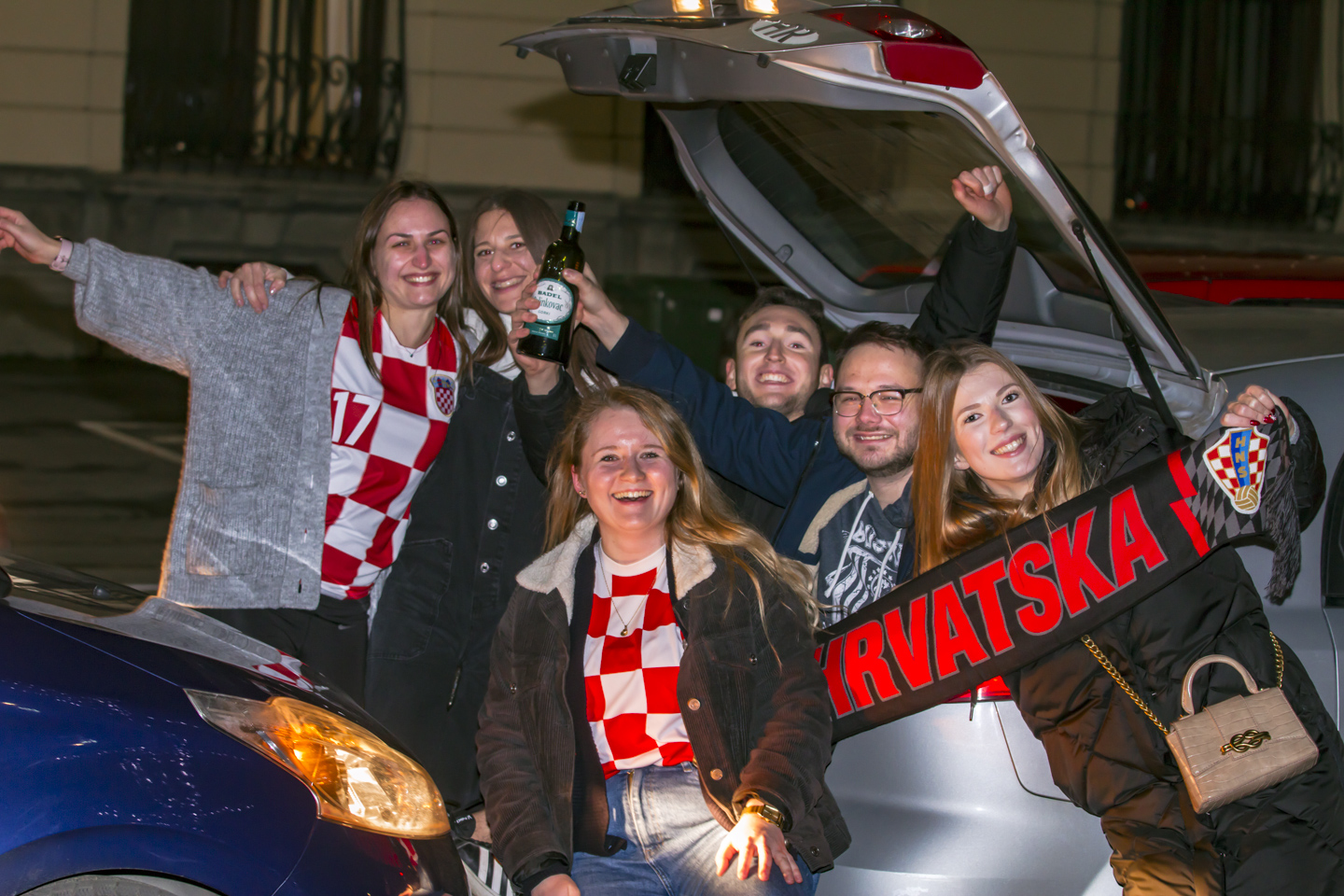 Slavlje nakon pobjede Hrvatske