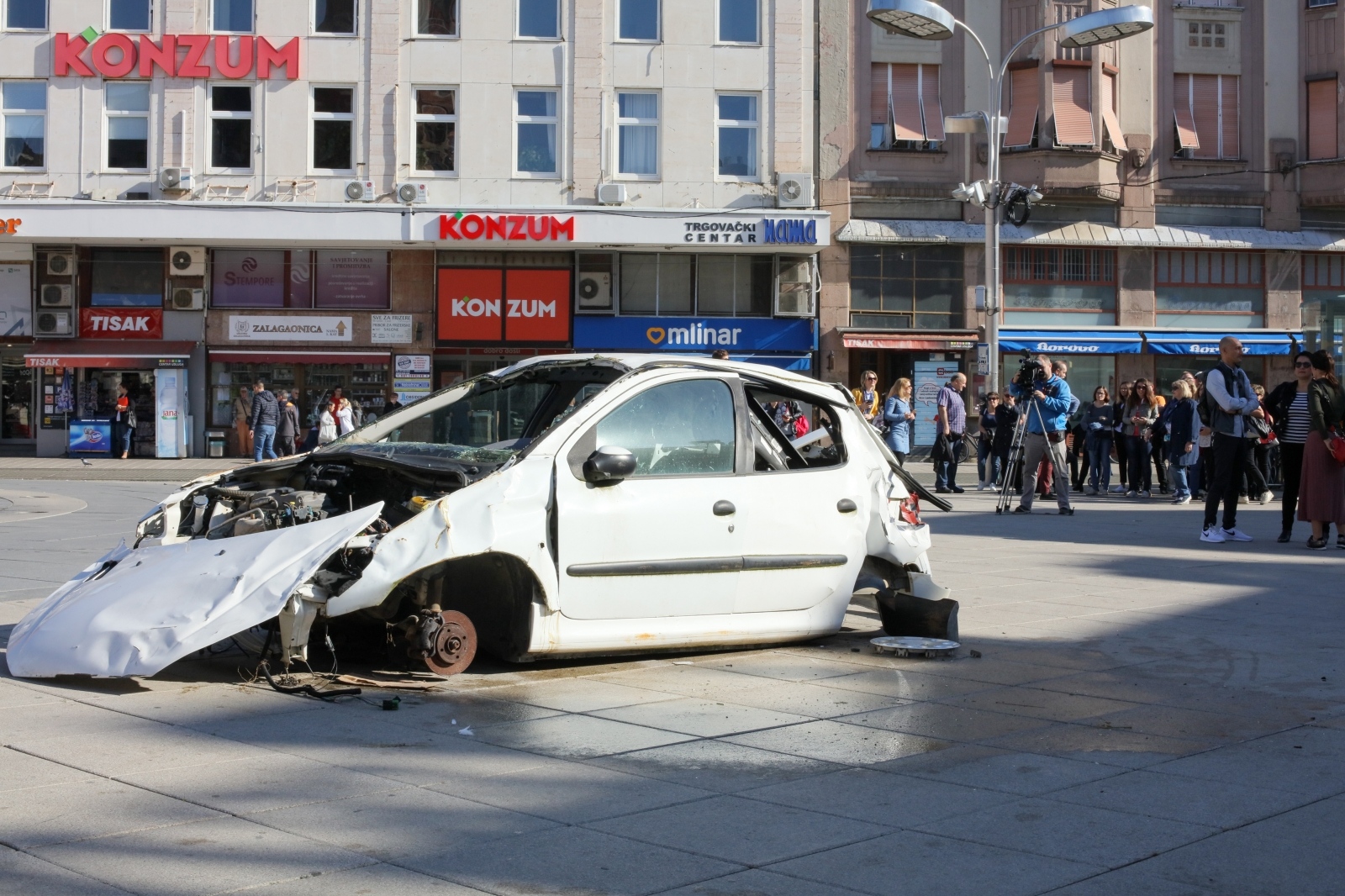 18.10.2019. Karambol na trgu u Osijeku