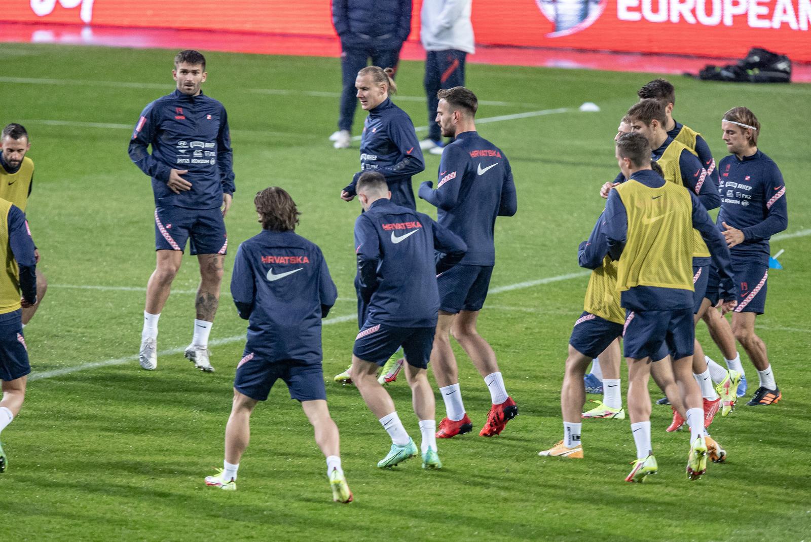 Trening reprezentacije Hrvatske u Gradskom vrtu
