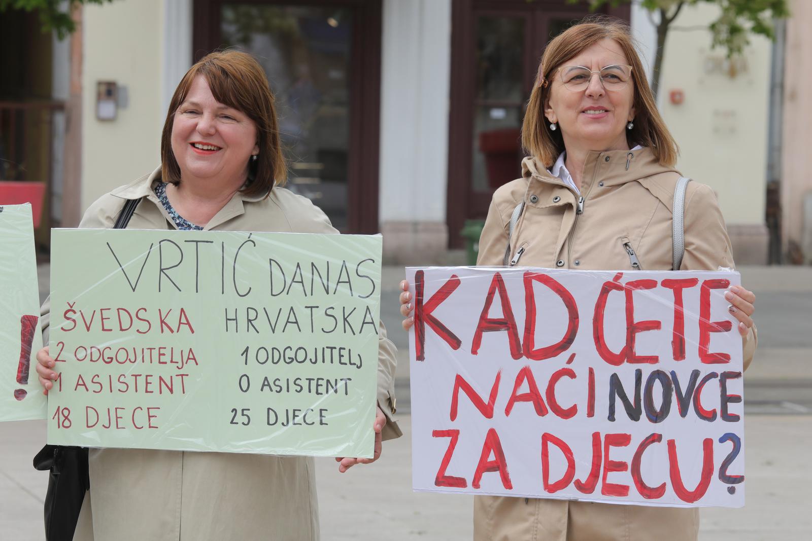 Prosvjed odgojitelja u vrtićima