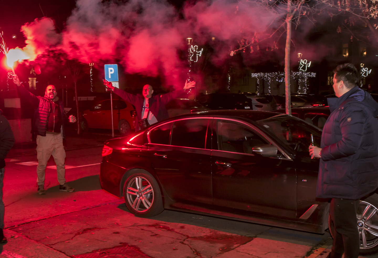 Slavlje nakon pobjede Hrvatske