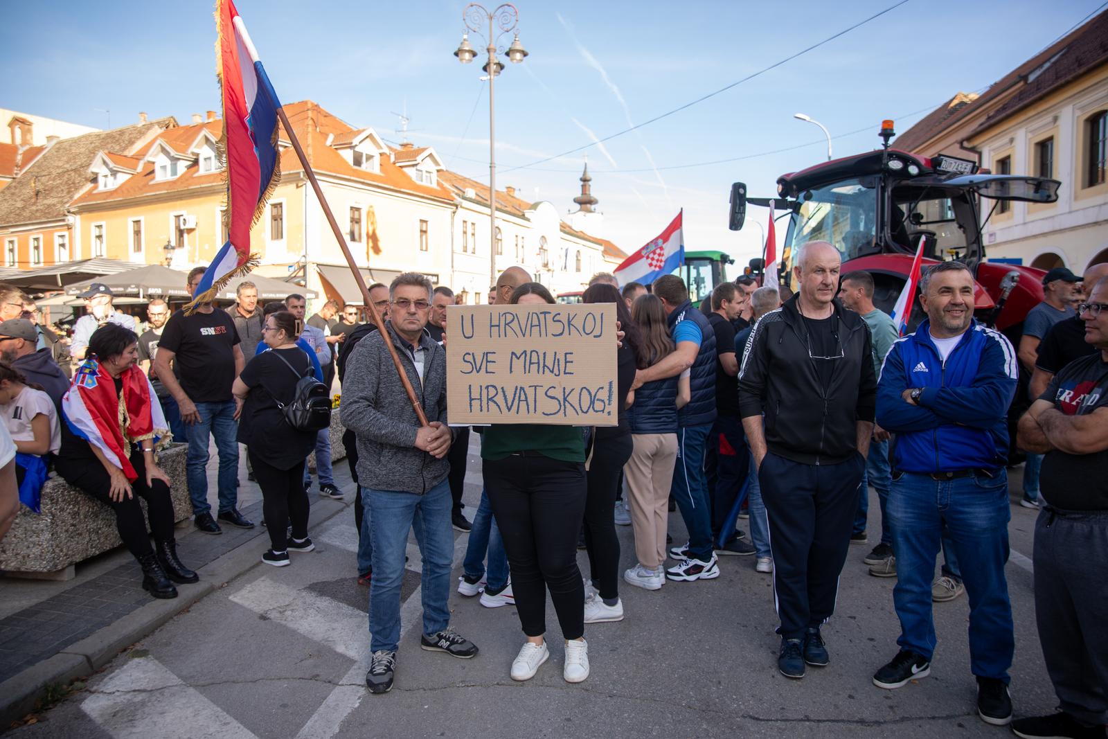 Prosvjed svinjgojaca u Vinkovcima