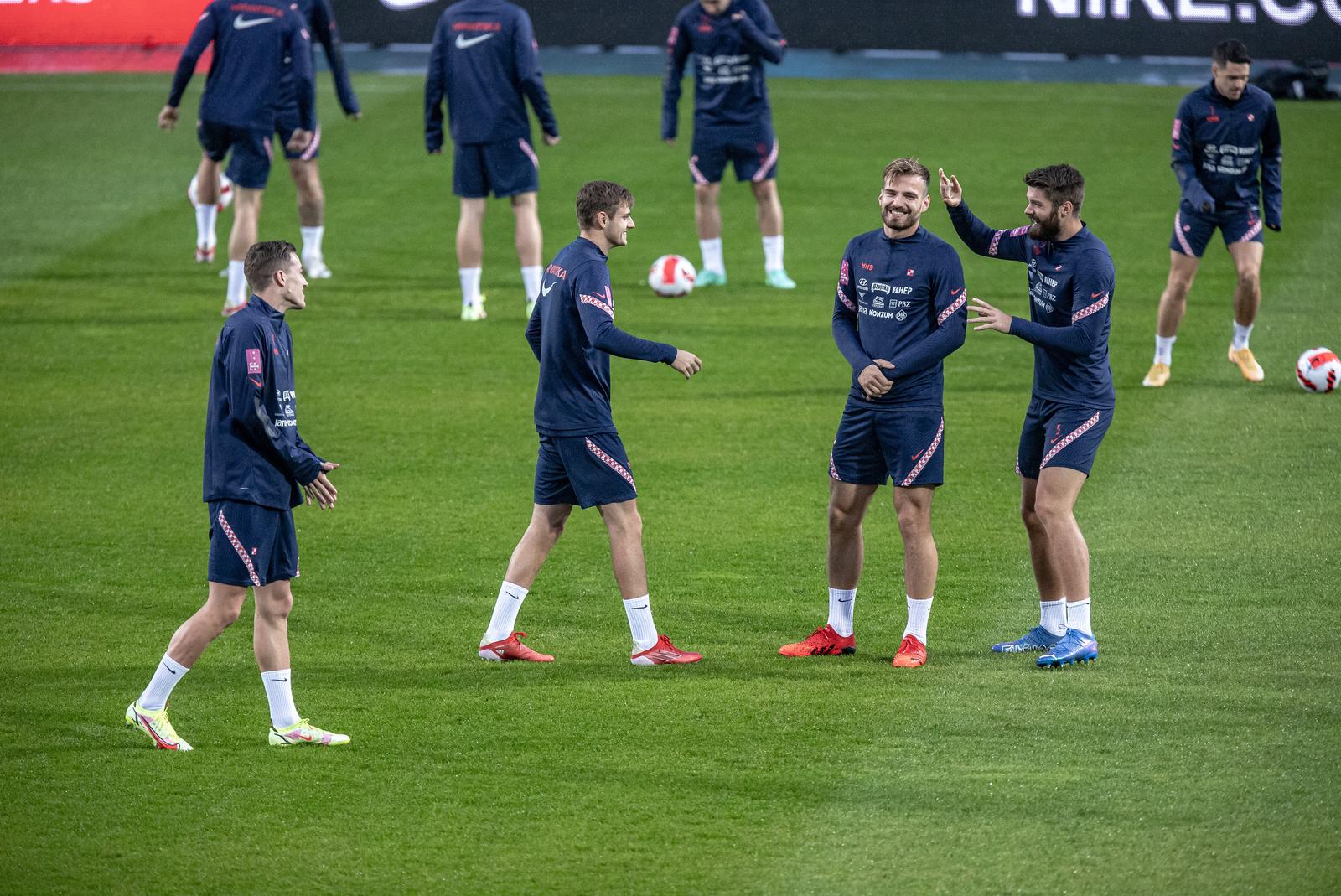 Trening reprezentacije Hrvatske u Gradskom vrtu