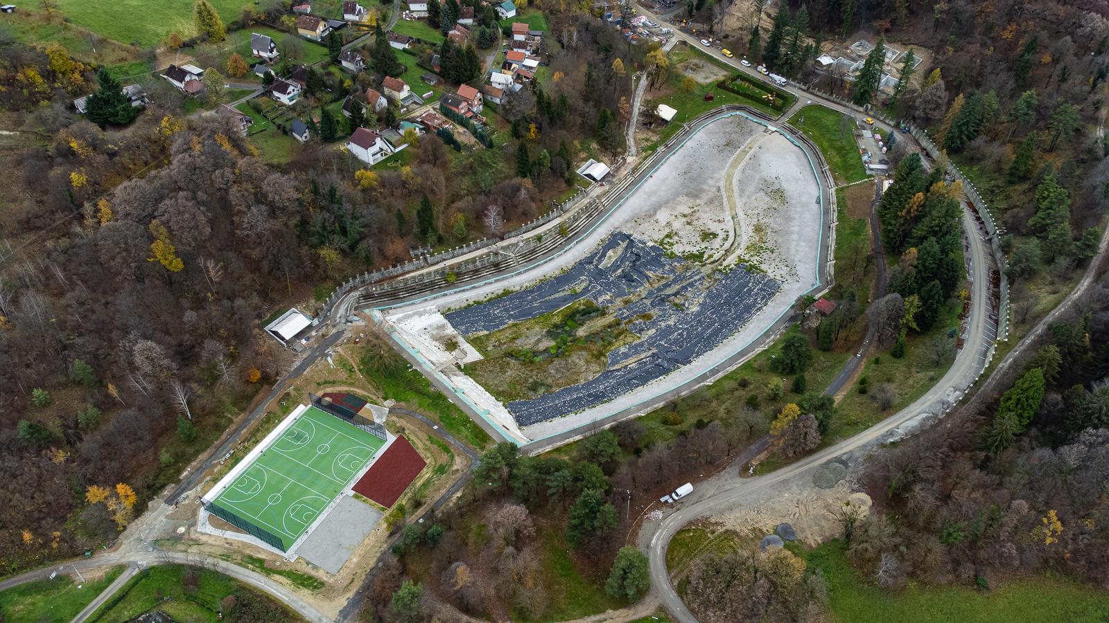 Radovi an uređenju orahovačkog Jezera, prosinac 2022.