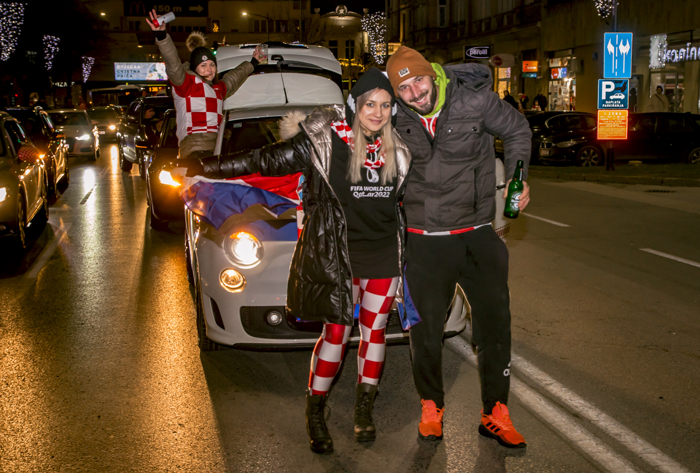 Slavlje nakon pobjede Hrvatske