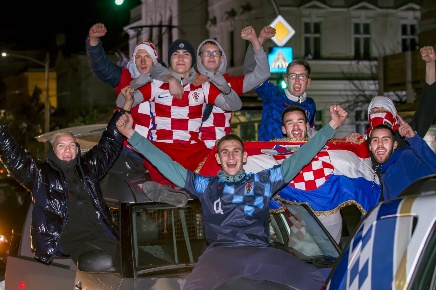 Slavlje nakon pobjede Hrvatske