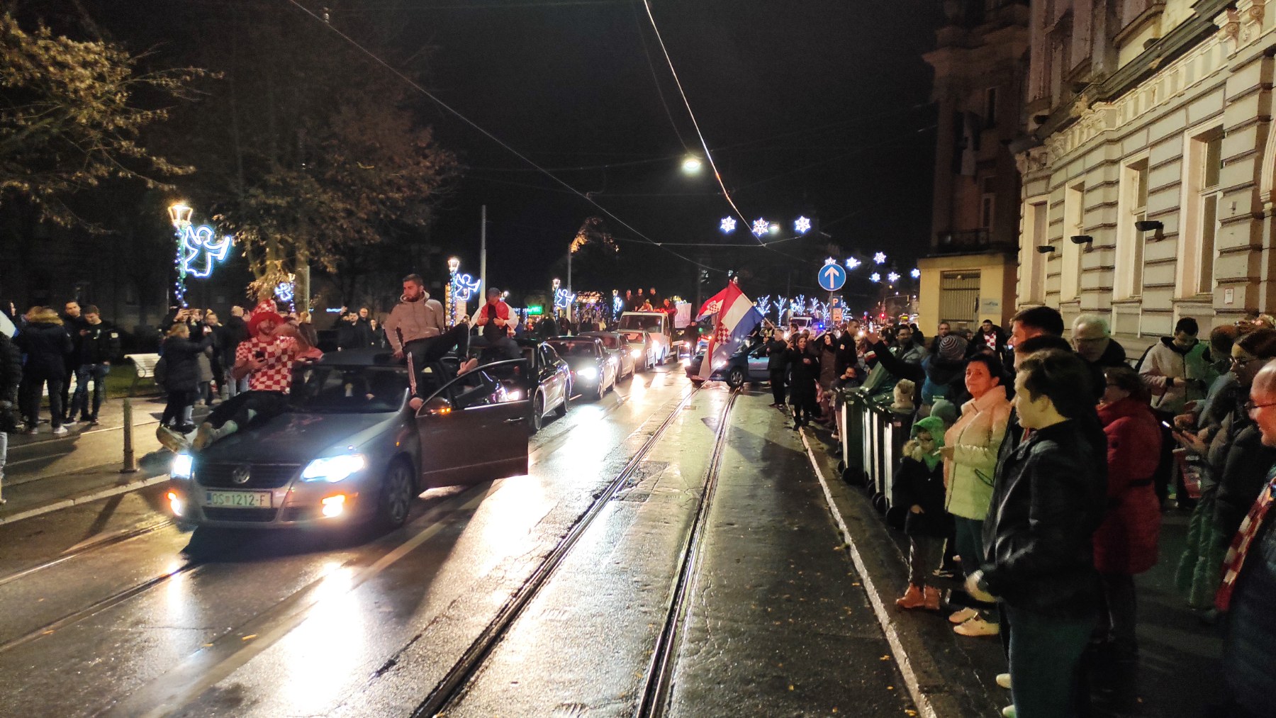 Slavlje nakon pobjede Hrvatske