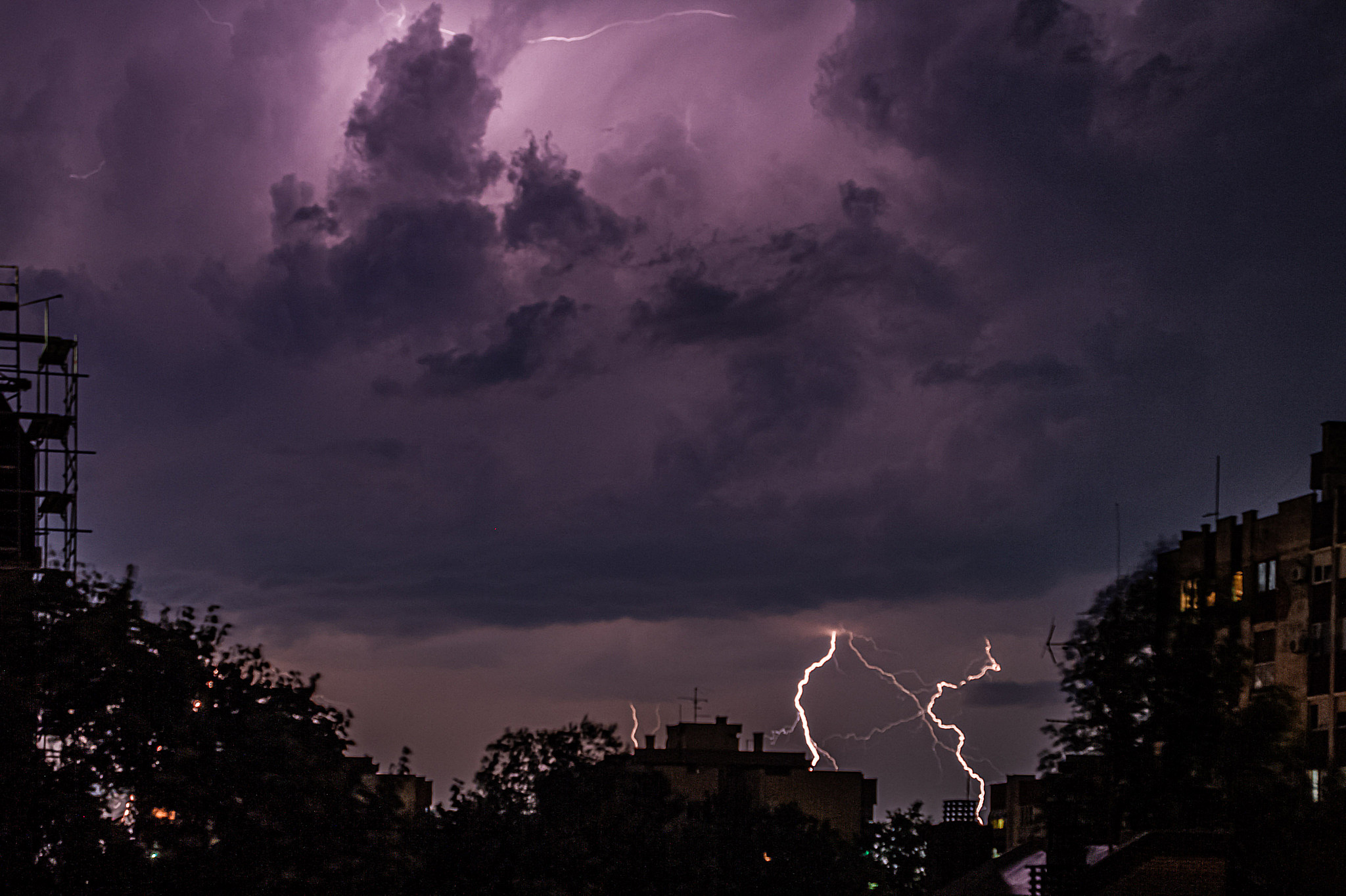 Munje iznad Osijeka