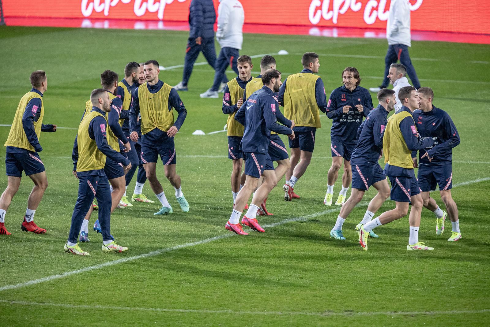 Trening reprezentacije Hrvatske u Gradskom vrtu