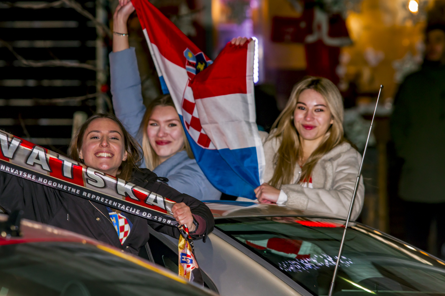 Slavlje nakon pobjede Hrvatske