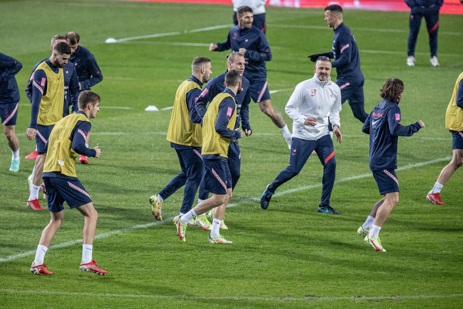 Trening reprezentacije Hrvatske u Gradskom vrtu