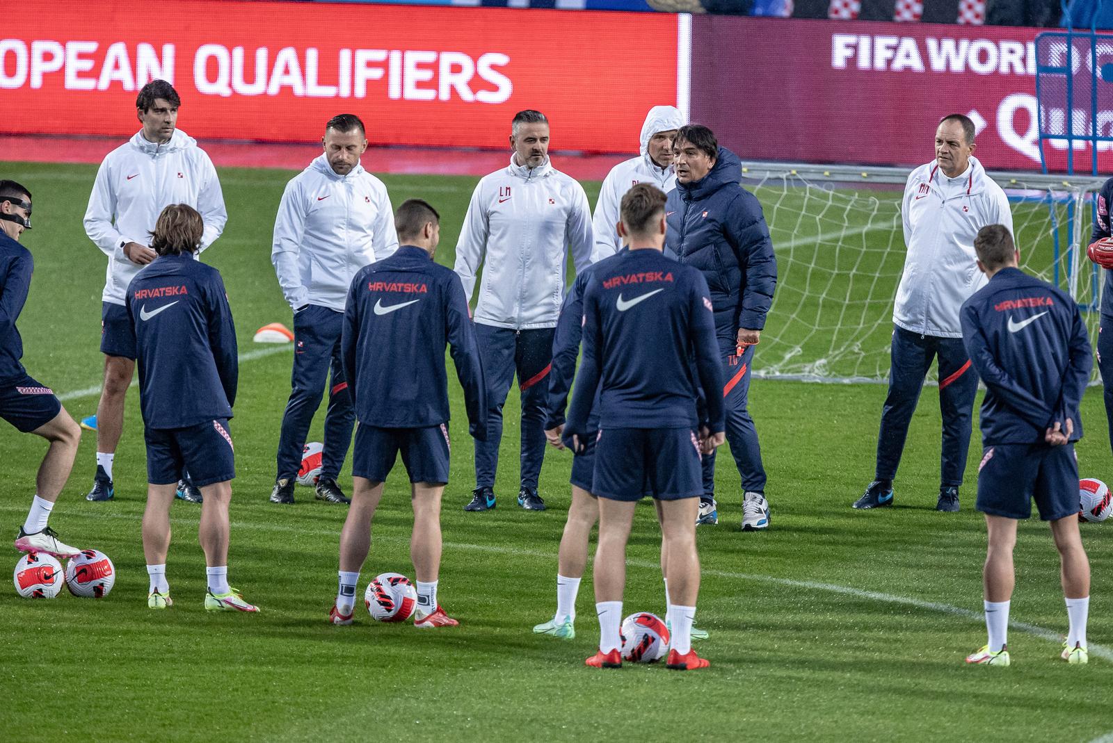 Trening reprezentacije Hrvatske u Gradskom vrtu