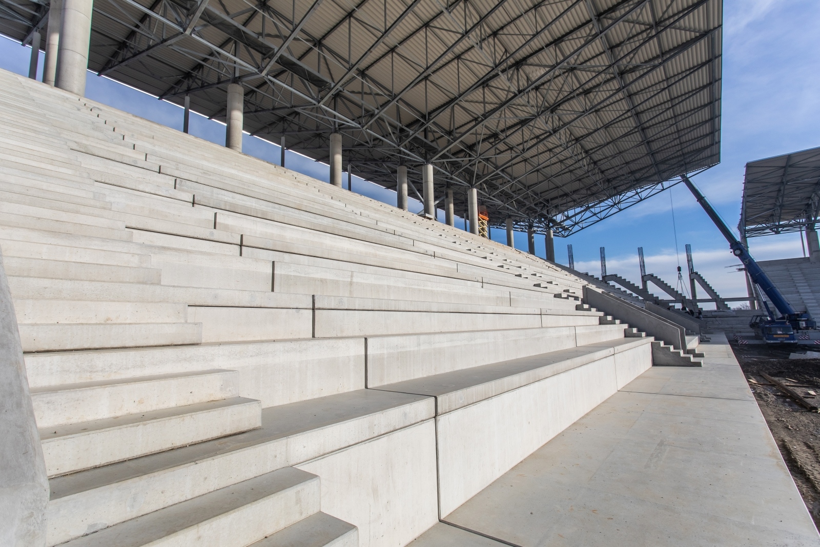 Radovi na izgradnji stadiona Pampas, siječanj 2021.