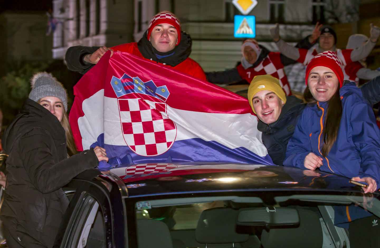 Slavlje nakon pobjede Hrvatske