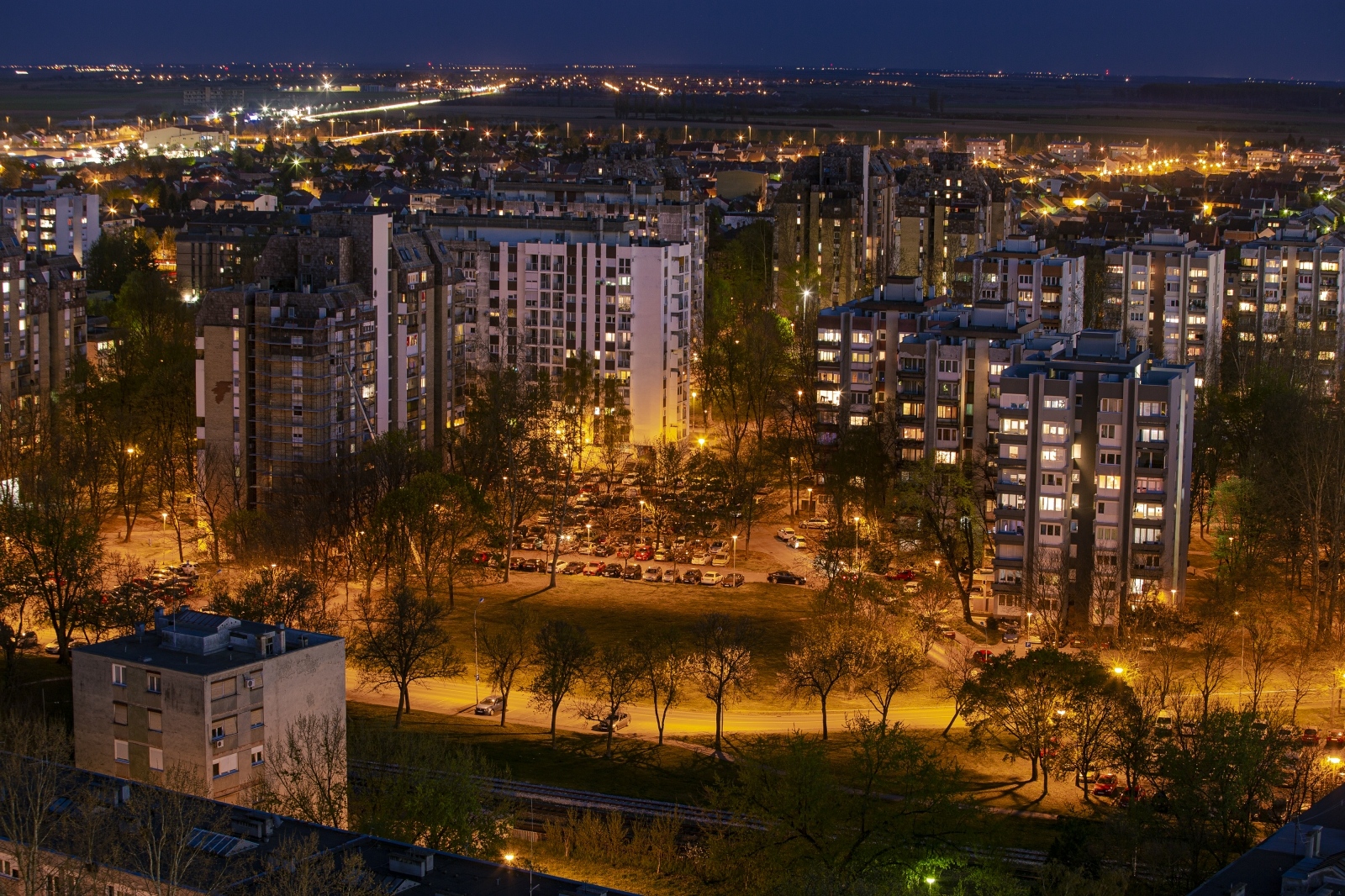 Panorama Osijeka u večernjim satima