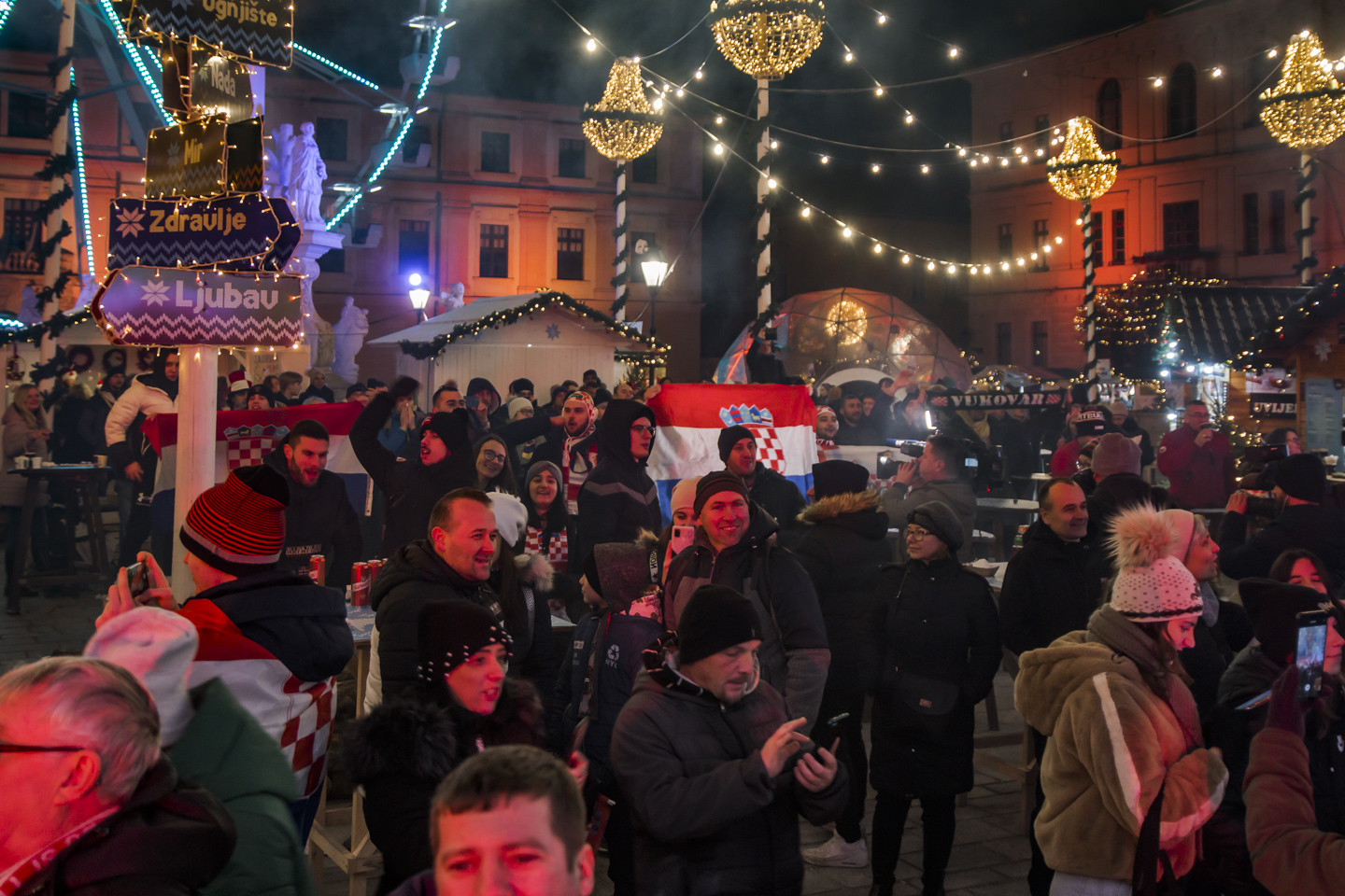 Slavlje nakon pobjede Hrvatske