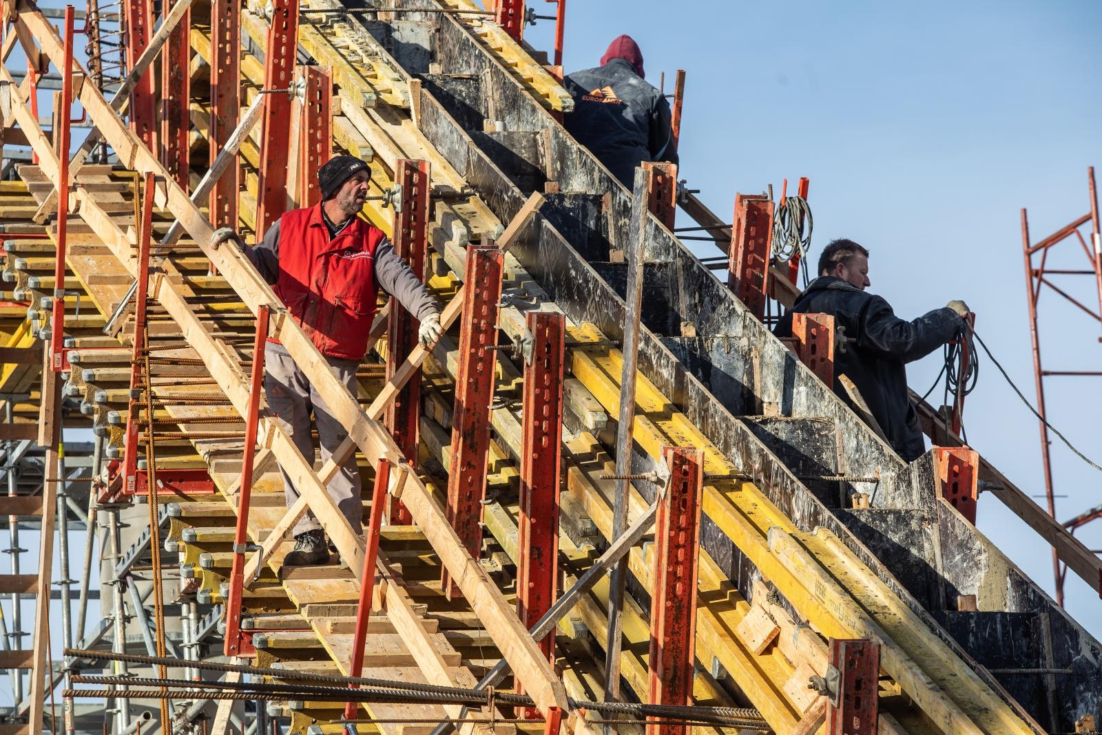 Radovi na izgradnji stadiona Pampas, siječanj 2021.