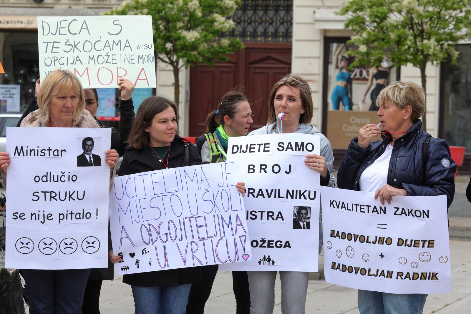 Prosvjed odgojitelja u vrtićima