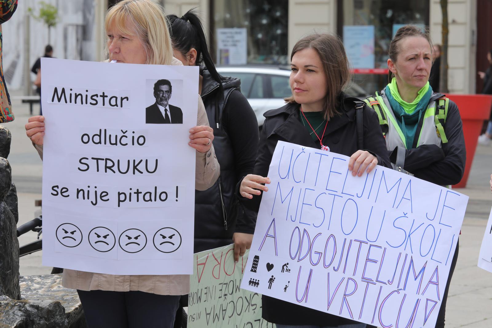 Prosvjed odgojitelja u vrtićima
