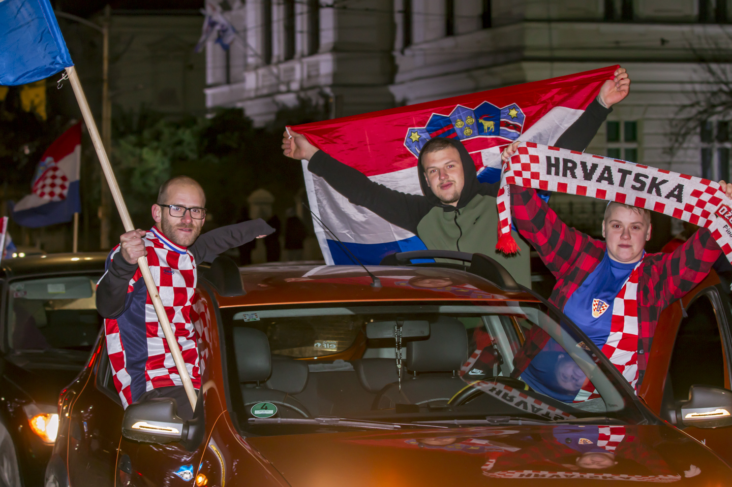 Slavlje nakon pobjede Hrvatske