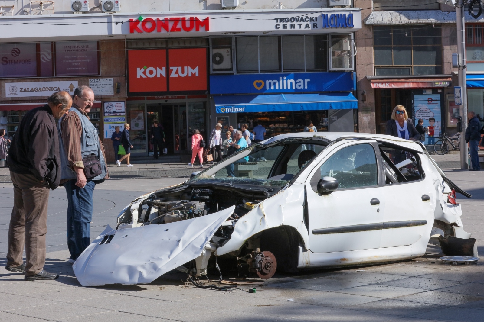 18.10.2019. Karambol na trgu u Osijeku