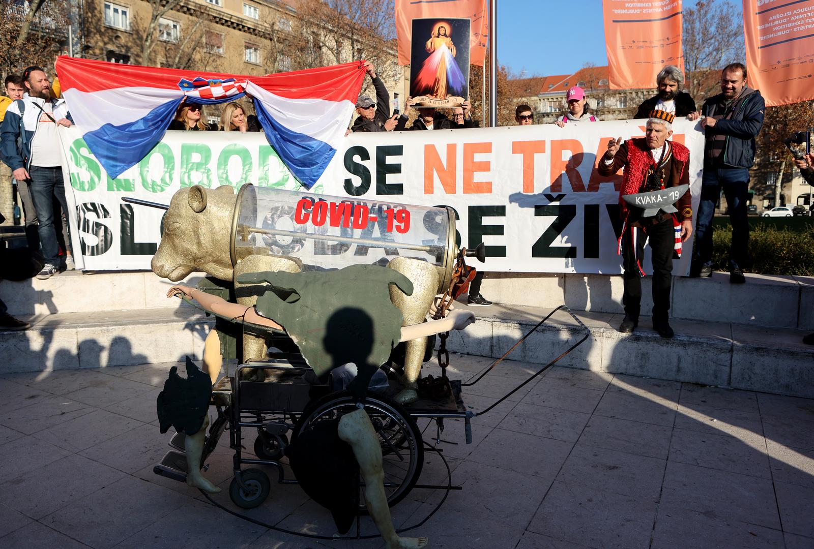U Zagrebu veliki prosvjed protiv Covid potvrda