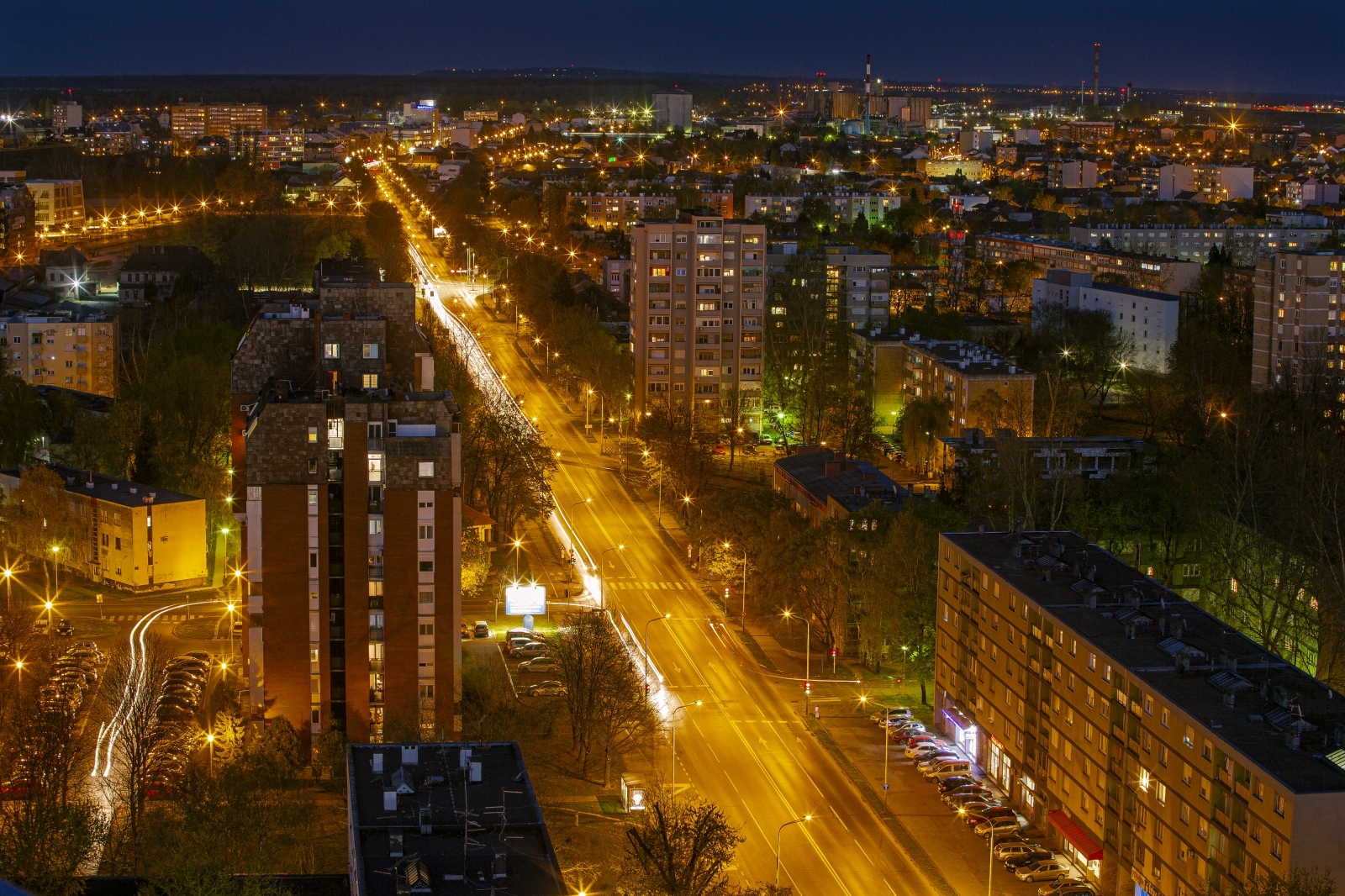 Panorama Osijeka u večernjim satima