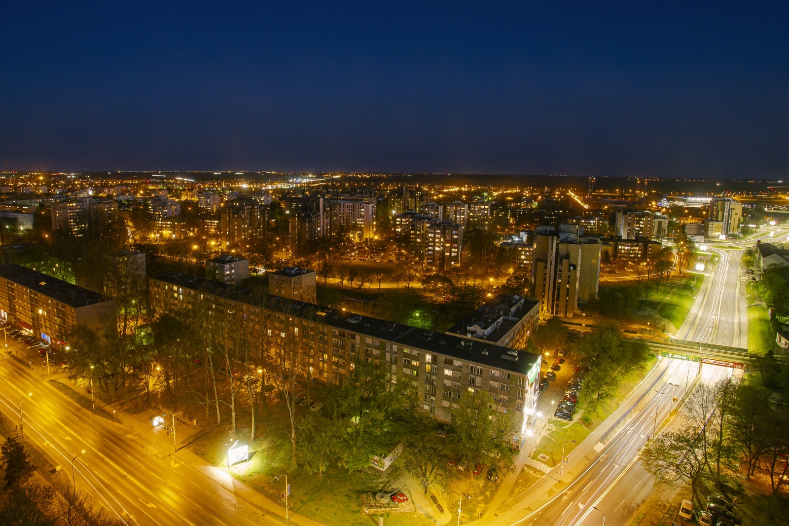 Panorama Osijeka u večernjim satima