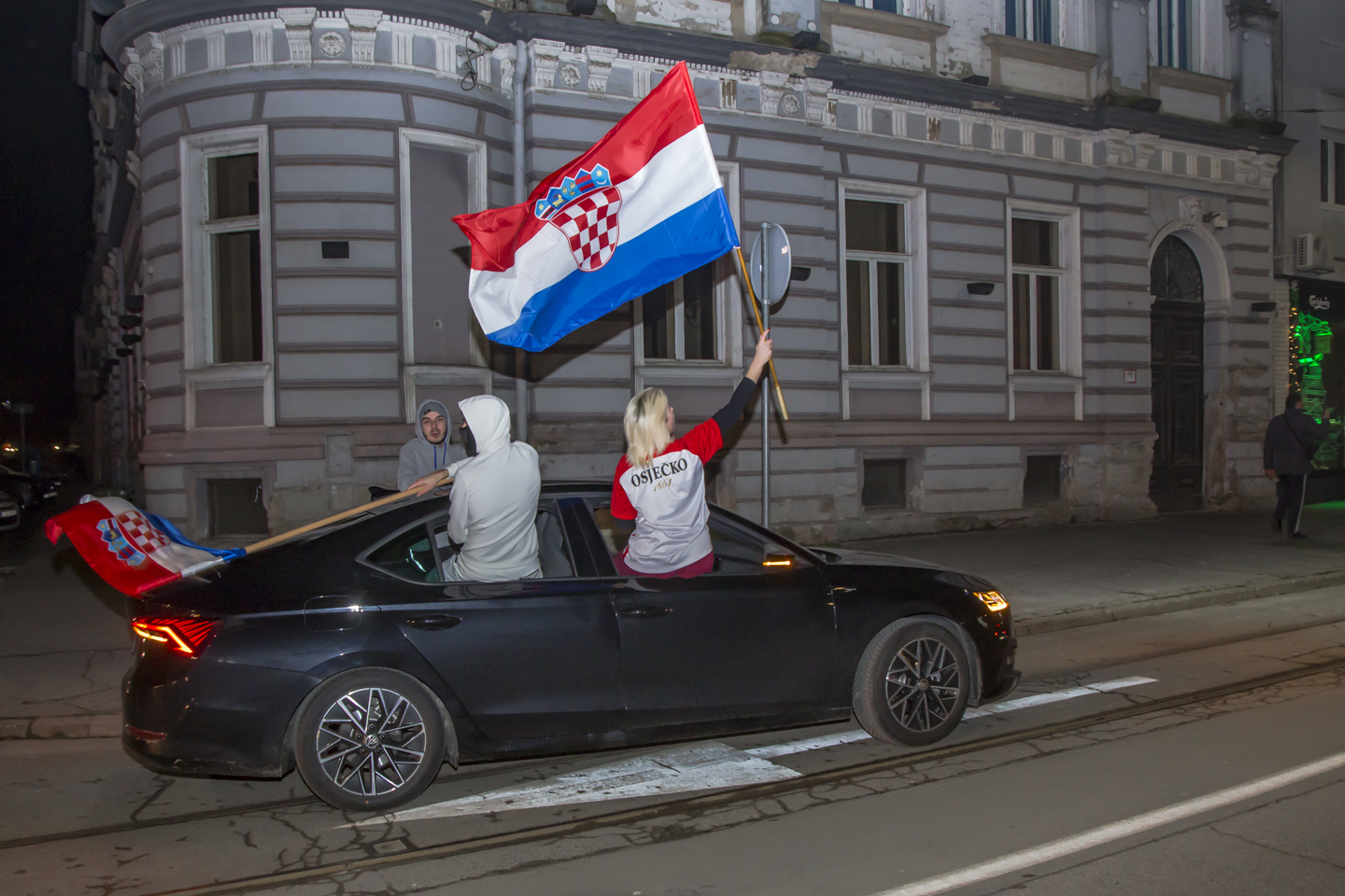 Slavlje nakon pobjede Hrvatske