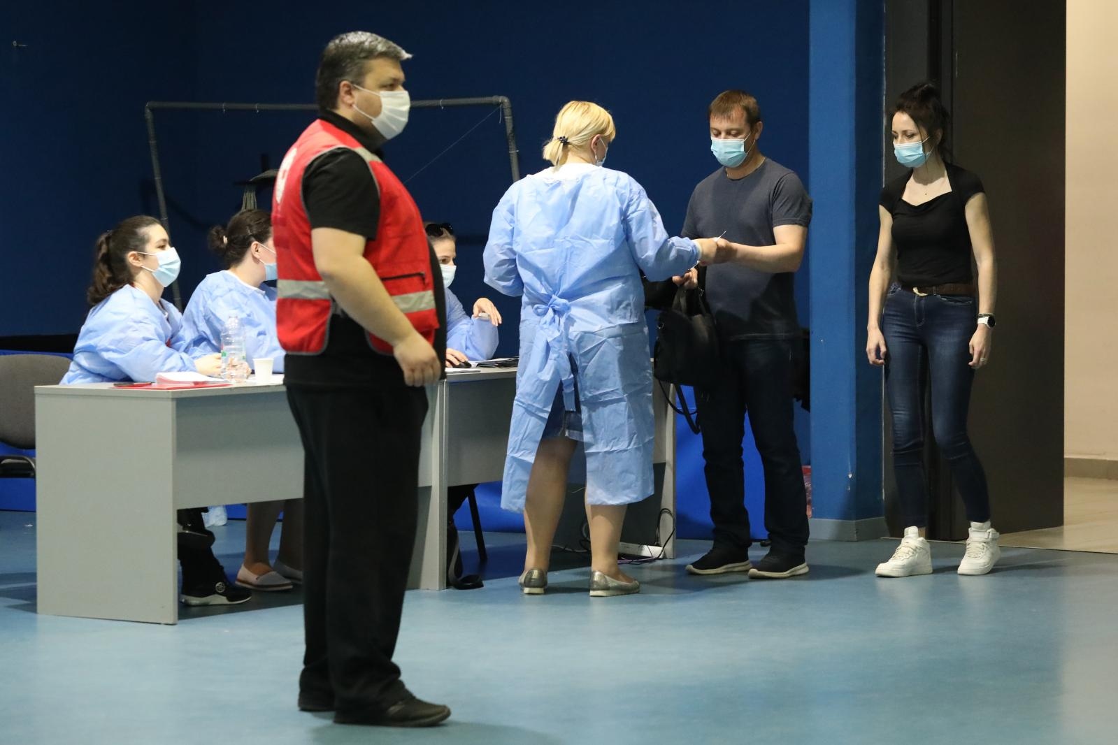 U dvorani Gradski vrt građani se cijepili protiv korone