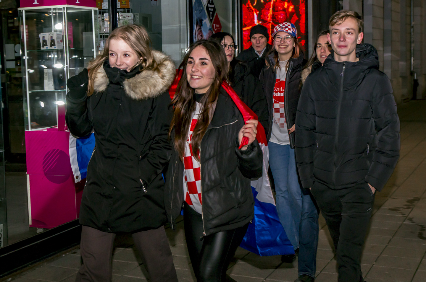 Slavlje nakon pobjede Hrvatske