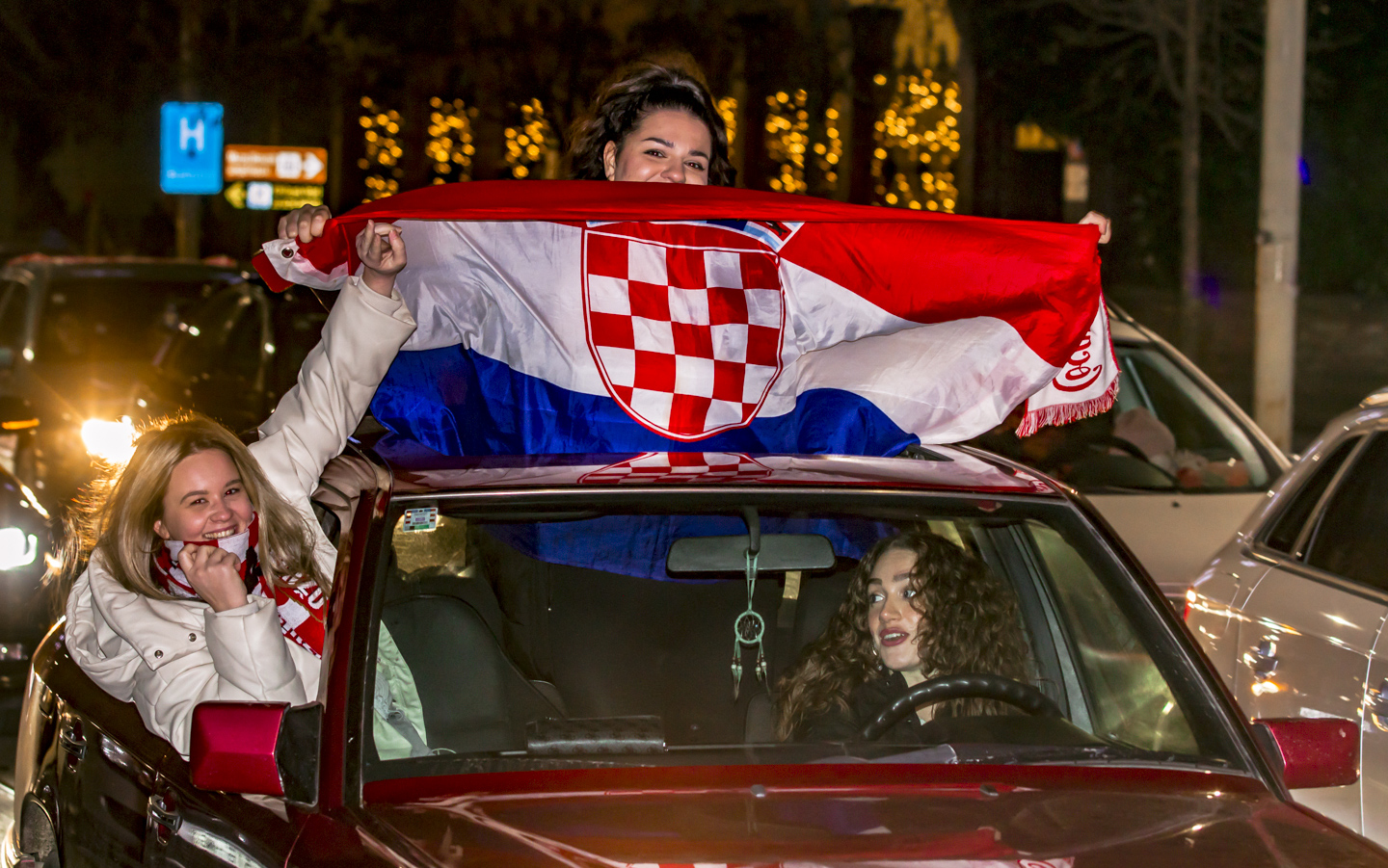 Slavlje nakon pobjede Hrvatske