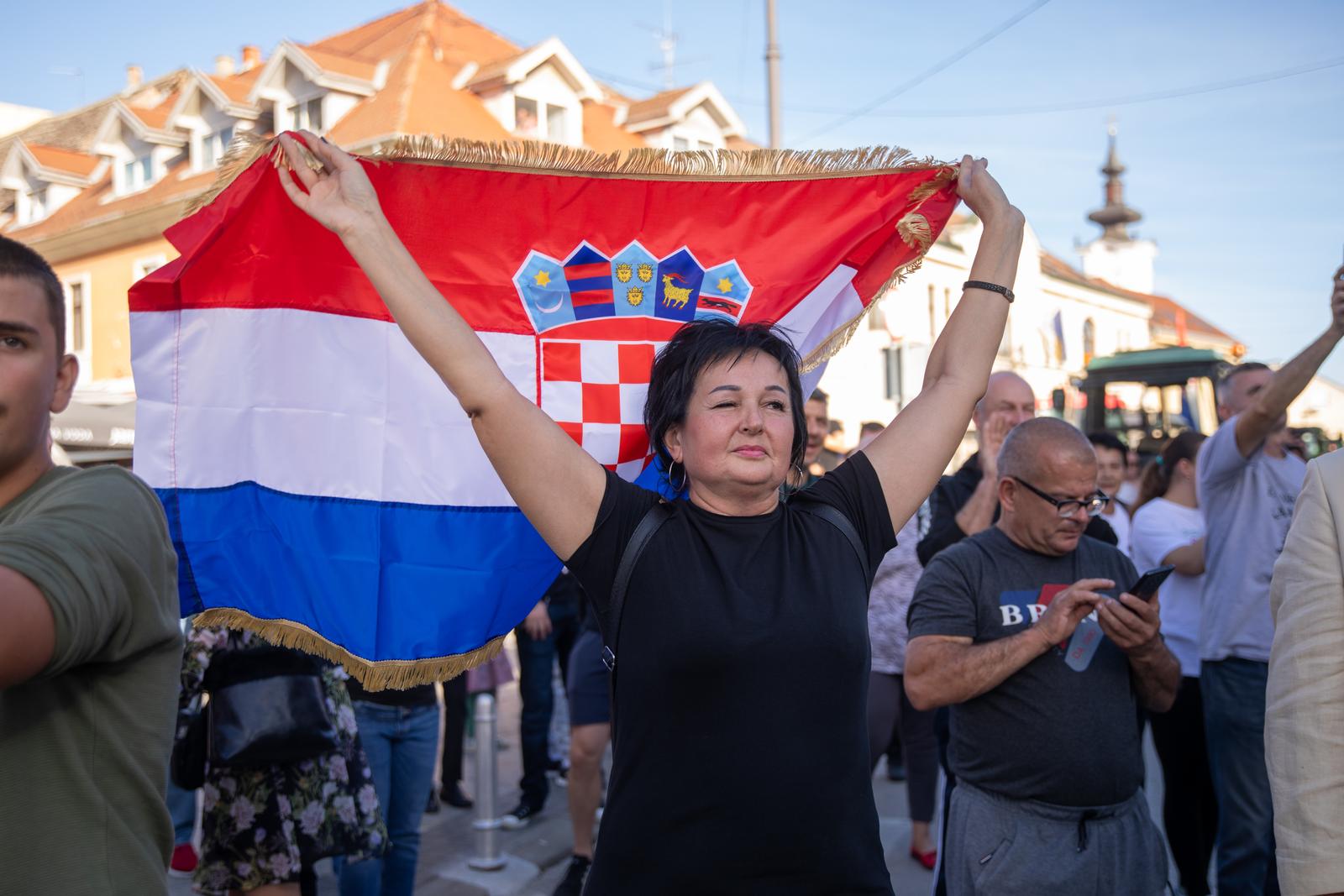 Prosvjed svinjgojaca u Vinkovcima