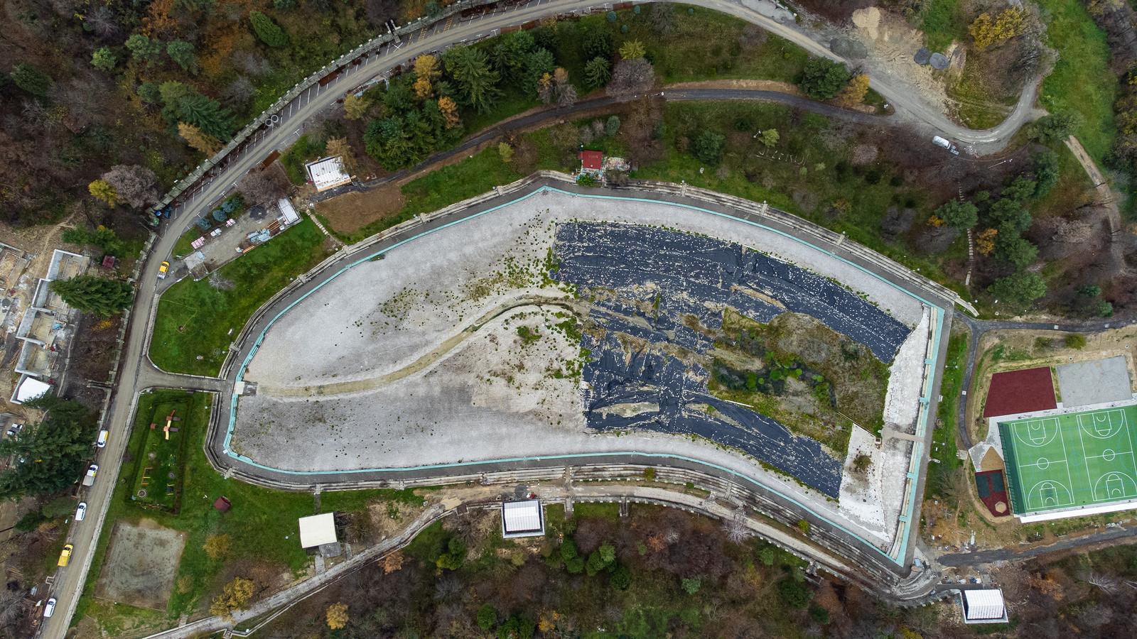 Radovi an uređenju orahovačkog Jezera, prosinac 2022.