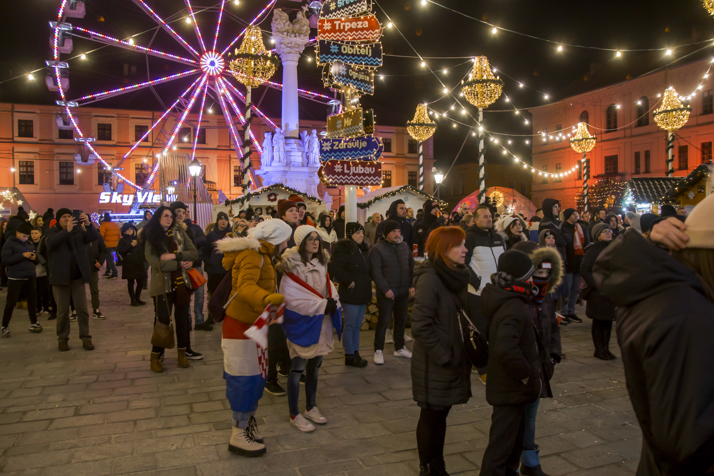 Slavlje nakon pobjede Hrvatske