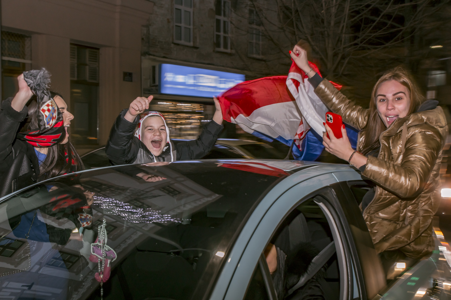 Slavlje nakon pobjede Hrvatske