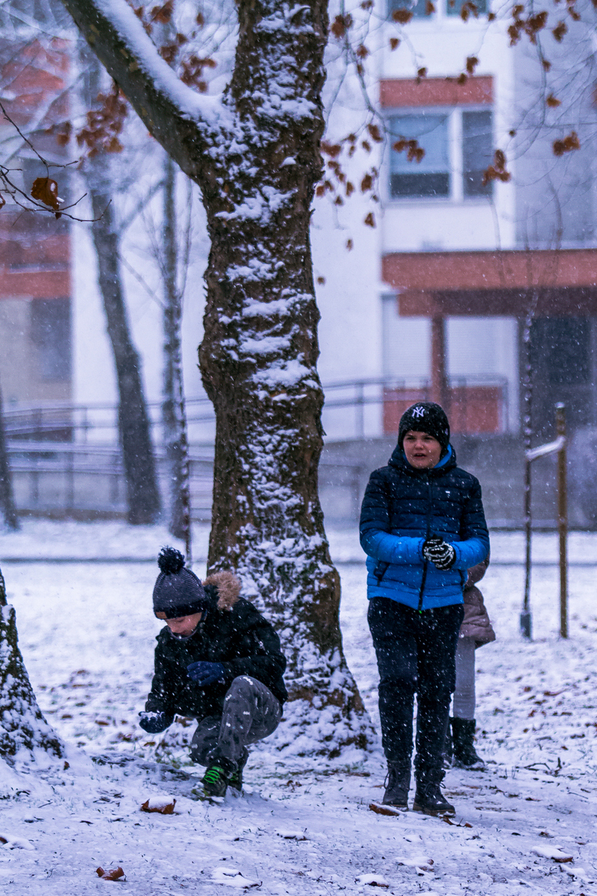 Prvi snijeg zabijelio Osijek Prvi snijeg zabijelio Osijek