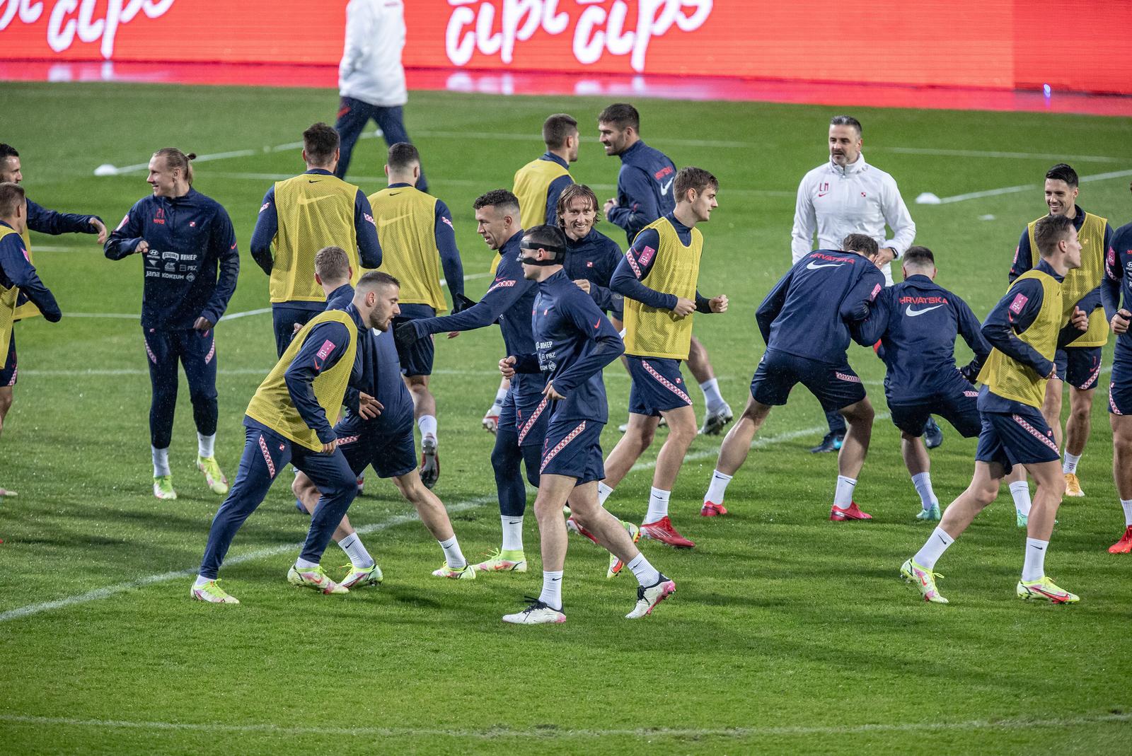 Trening reprezentacije Hrvatske u Gradskom vrtu