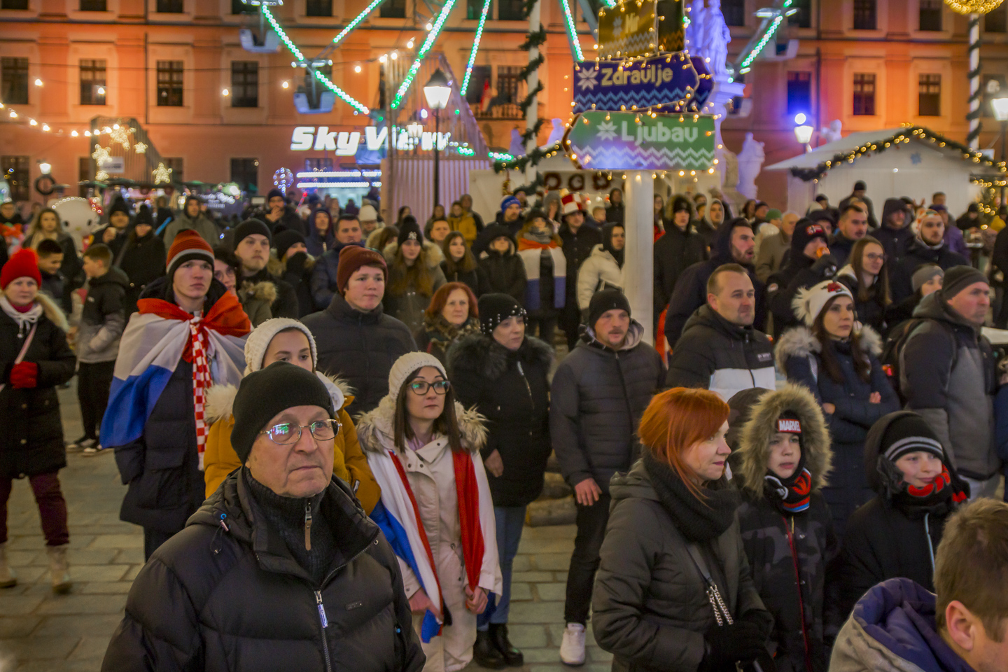 Slavlje nakon pobjede Hrvatske