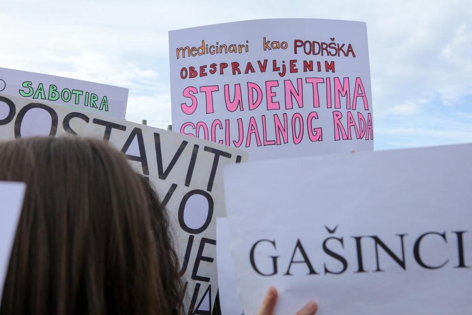 Prosvjedovali studenti Socijalnog rada, traže diplomski studij