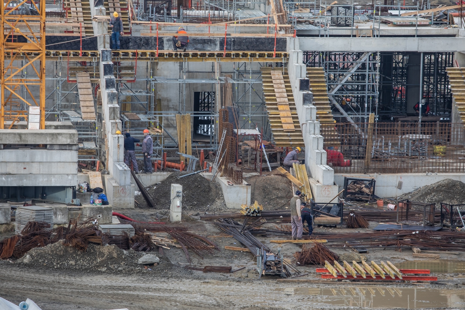 Radovi na izgradnji stadiona Pampas, siječanj 2021.