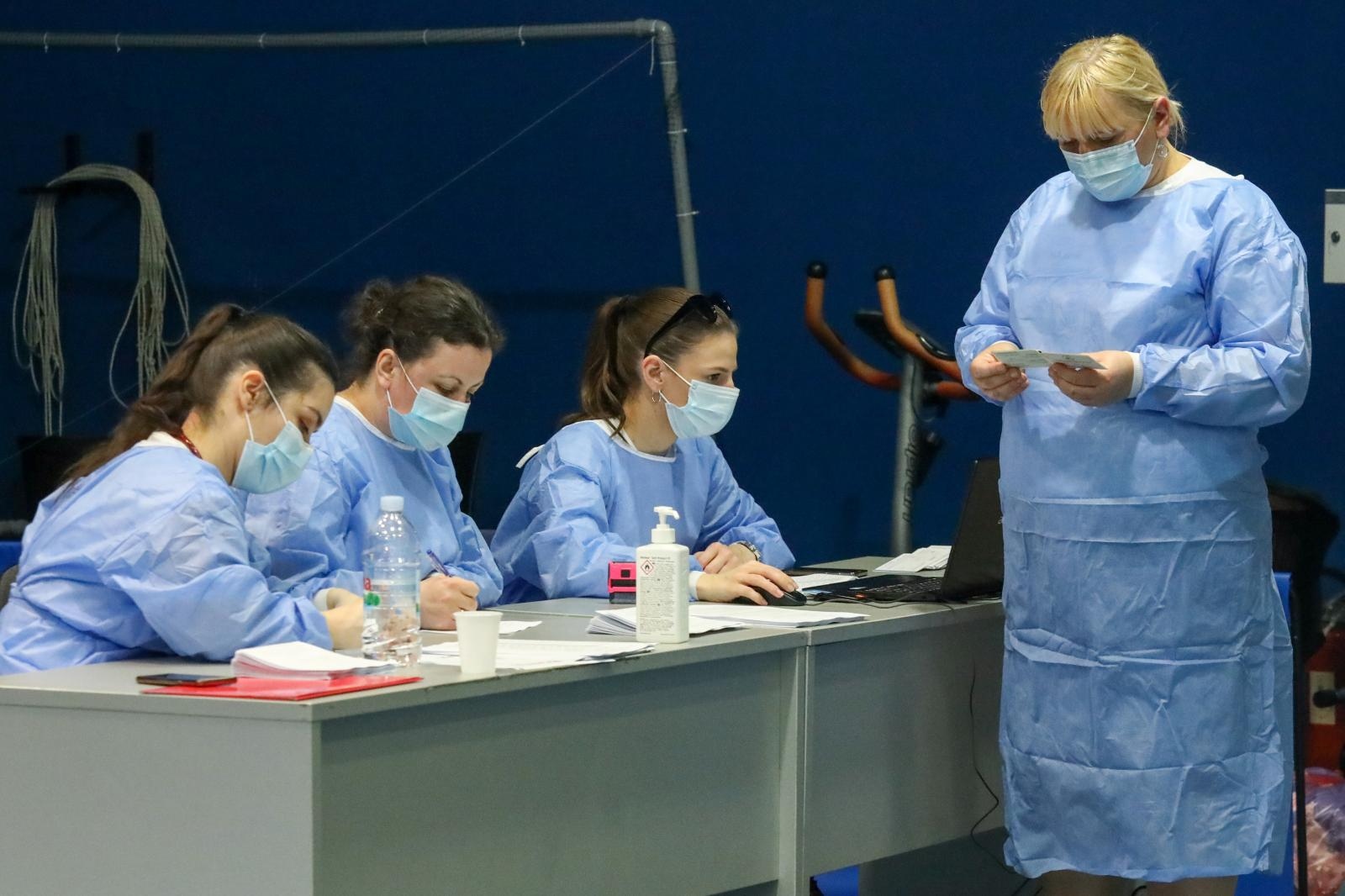 U dvorani Gradski vrt građani se cijepili protiv korone