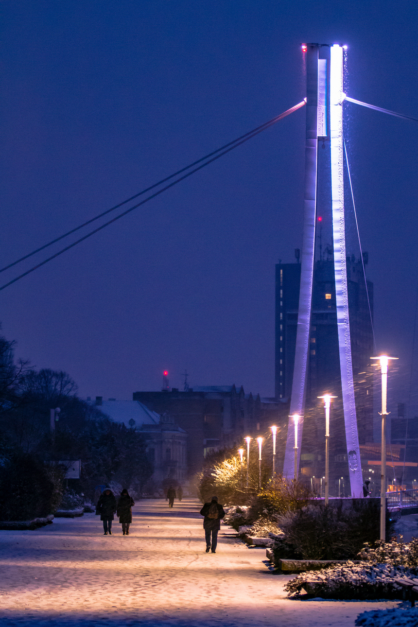 Prvi snijeg zabijelio Osijek Prvi snijeg zabijelio Osijek
