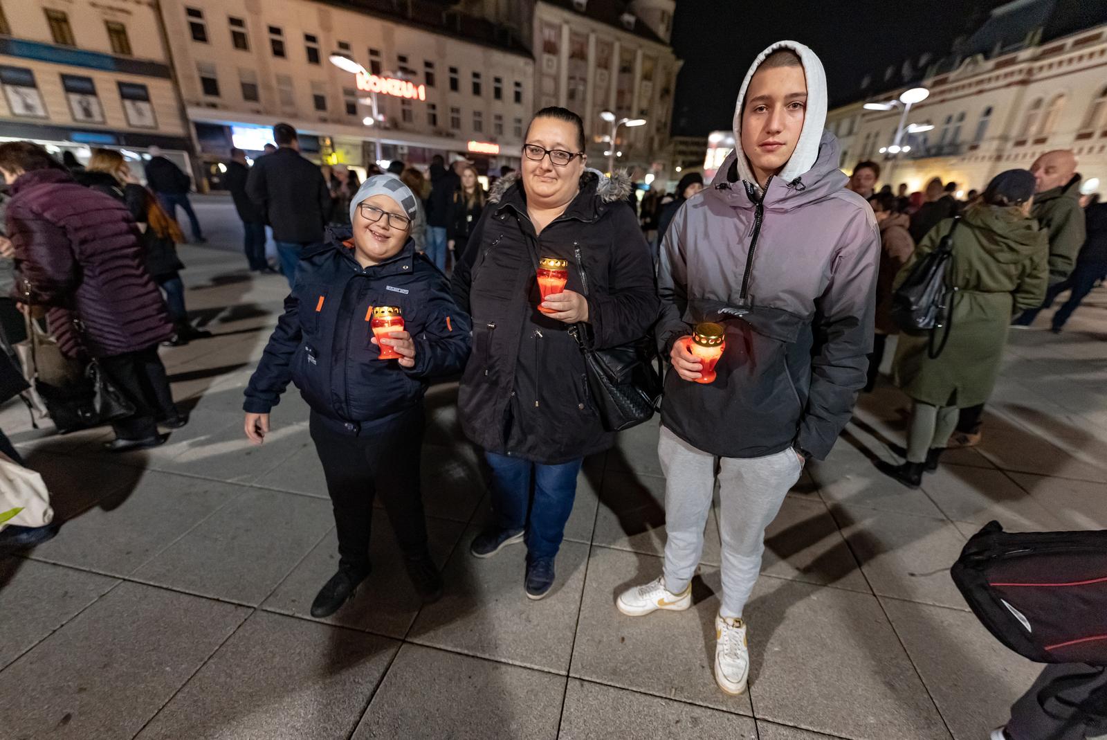 Prosvjed protiv korona mjera u Osijeku